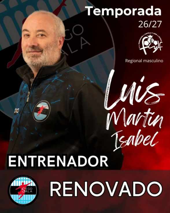 Luis Martín renueva como entrenador del Segosala para liderar el regreso a Tercera División
