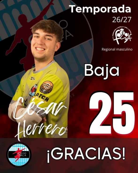 César se despide del Segosala tras cerrar su etapa en el primer equipo