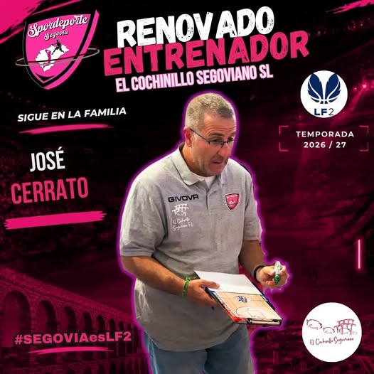 José Cerrato continúa al frente de El Cochinillo Segoviano y liderará el estreno del equipo en Liga Femenina 2