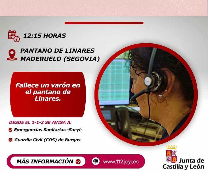 Muere un hombre de unos 70 años tras ser rescatado del agua en el pantano de Linares, en Maderuelo