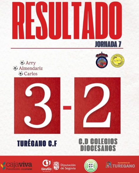 El Turégano remonta en los últimos minutos y se impone 3-2 al Colegios Diocesanos