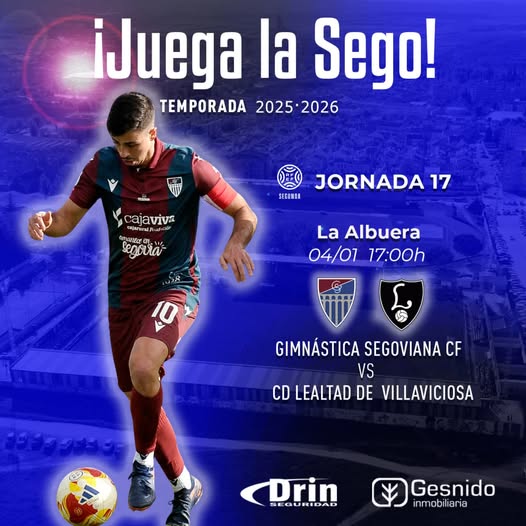 La Gimnástica Segoviana recibe al CD Lealtad en La Albuera,este domingo, por permiso de la borrasca Francis