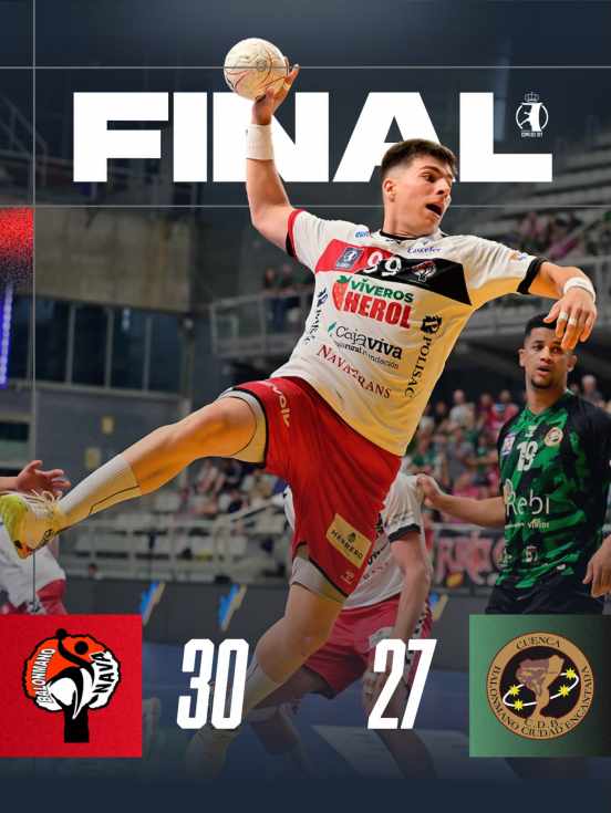 Histórica hombrada del Viveros Herol BM Nava: elimina al REBI Cuenca en Alicante y ya está en semifinales de la Copa del Rey (27-30)