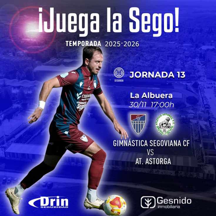 La Gimnástica Segoviana recibe al Atlético Astorga en La Albuera,este domingo