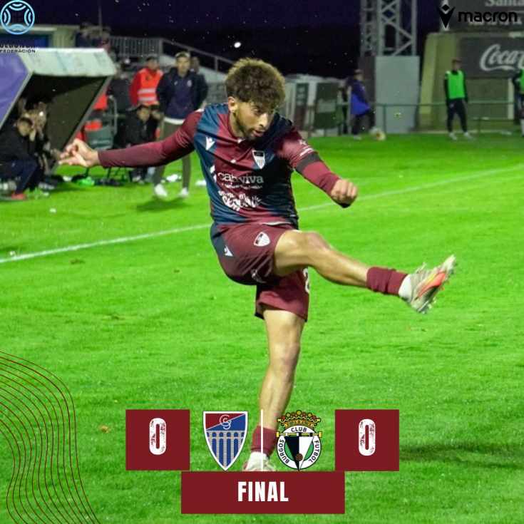 La Gimnástica Segoviana empata sin goles ante el Burgos CF ‘B’ y se queda a un punto del liderato