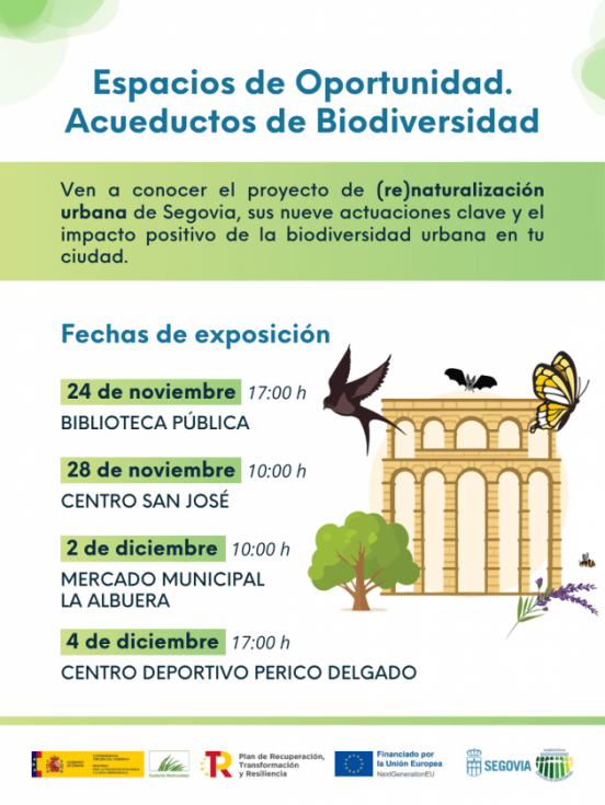 Segovia impulsa su transformación verde con una exposición itinerante y nuevas jornadas técnicas sobre biodiversidad urbana